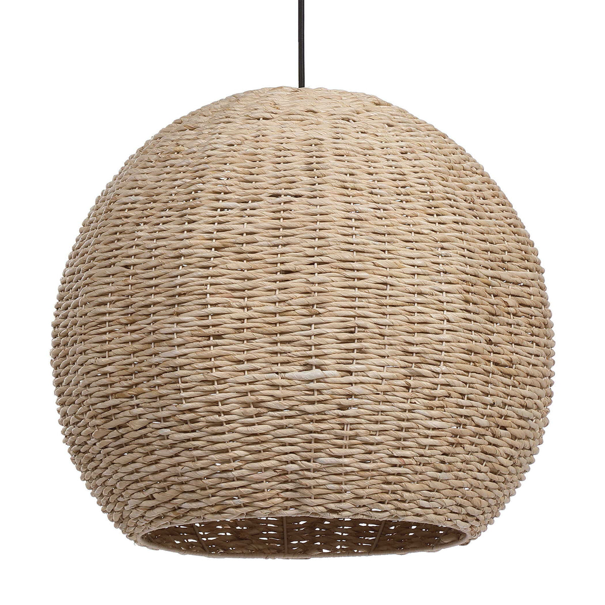 Seagrass 1 Light Dome Pendant - Light Brown by Uttermost - View 3