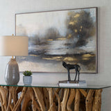 Gilt Misty Landscape Framed Print - Silver / Light Brown by Uttermost - View 3