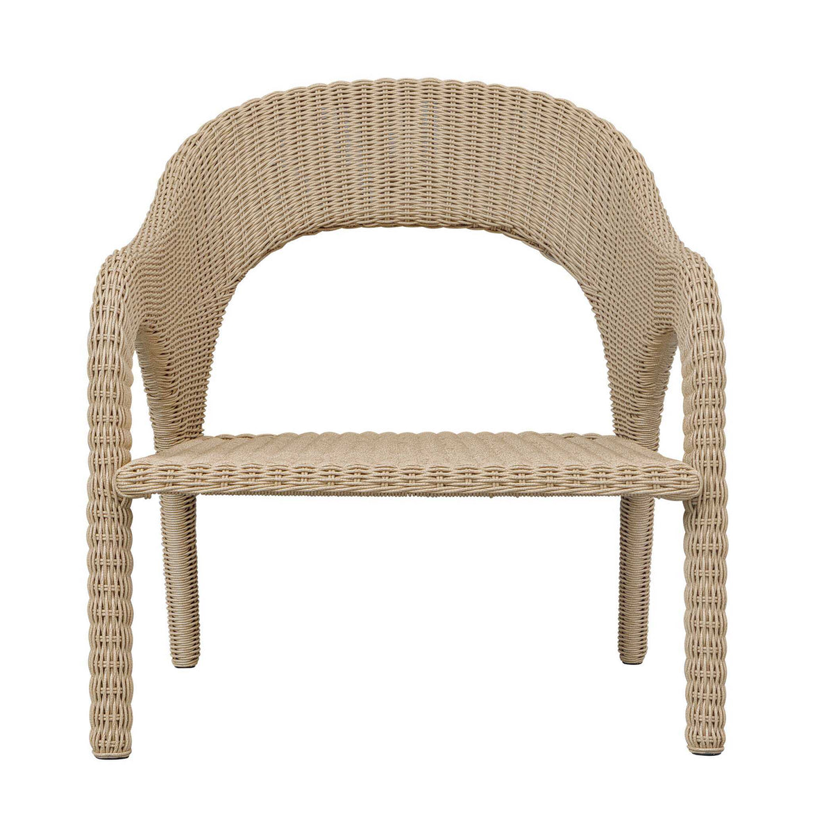 Kavali Outdoor Wicker Lounge Chair Woodtone - Light Brown by Uttermost - View 9