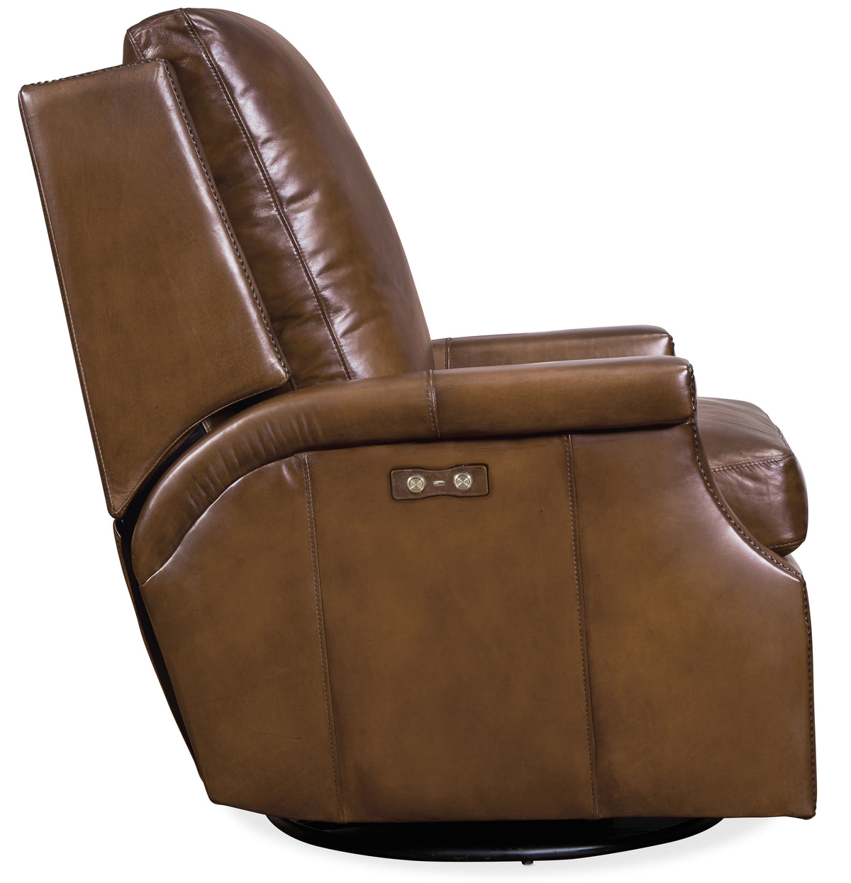 Collin Power Swivel Glider Recliner - Dark Brown by Hooker Furniture - View 5