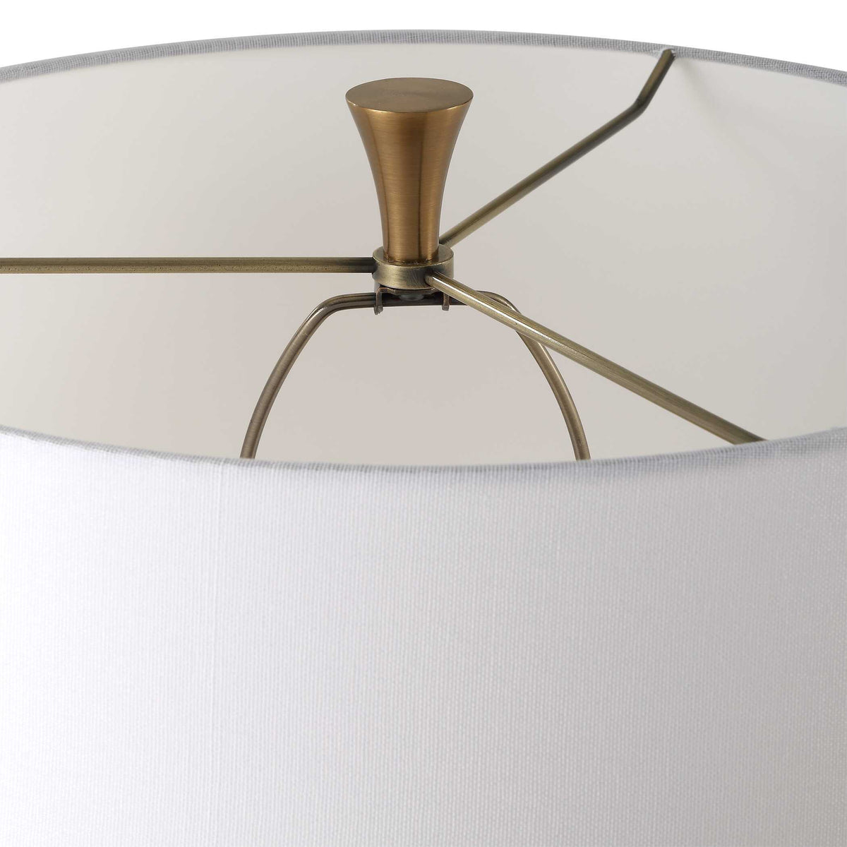 Colette White Stone Floor Lamp by Uttermost - View 6