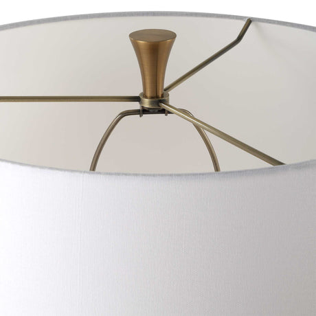 Colette White Stone Floor Lamp by Uttermost - View 6