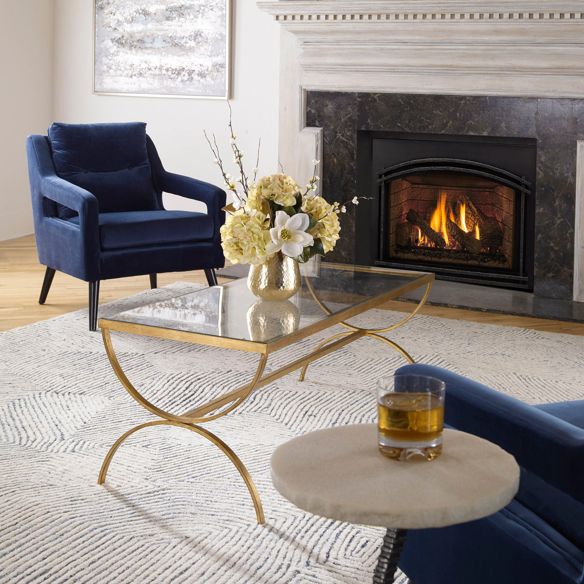 Crescent Coffee Table - Gold by Uttermost - View 2