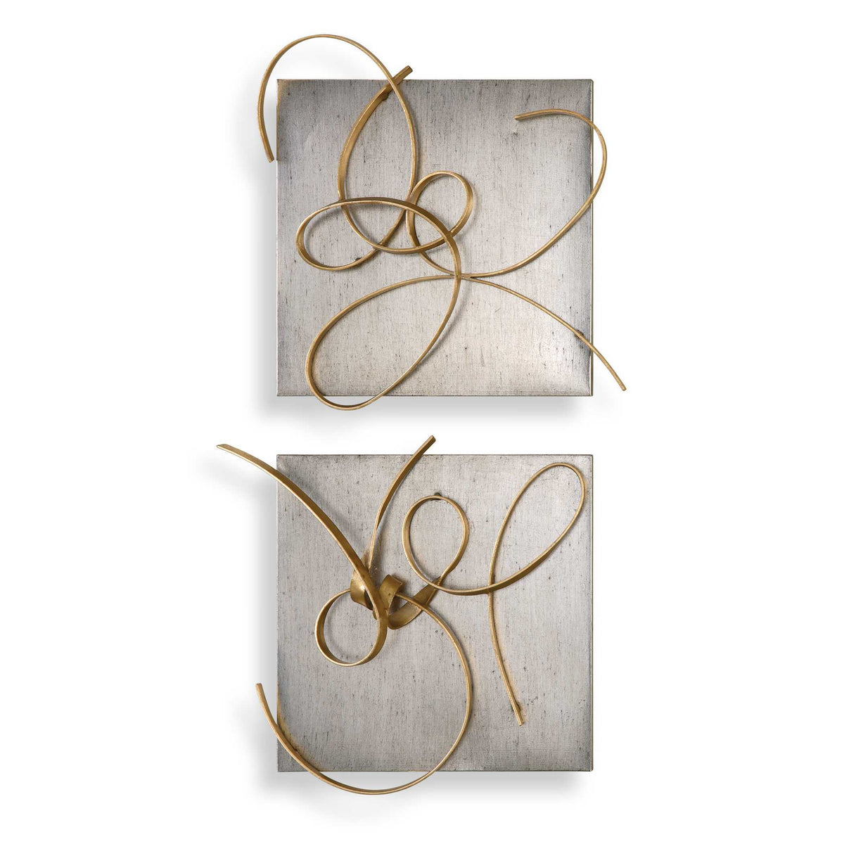 Harmony Metal Wall Art (Set of 2) - Gold / Silver by Uttermost - View 1