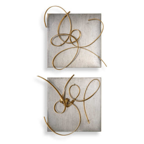 Harmony Metal Wall Art (Set of 2) - Gold / Silver by Uttermost - View 1