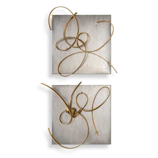 Harmony Metal Wall Art (Set of 2) - Gold / Silver by Uttermost - View 1