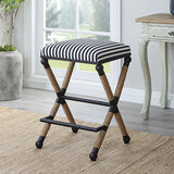 Braddock Backless Counter Stool - Black / White by Uttermost - View 2