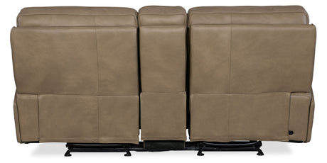 Riverton Power Gliding Console Loveseat With Power Headrest/Lumbar - Light Brown by Hooker Furniture - View 3