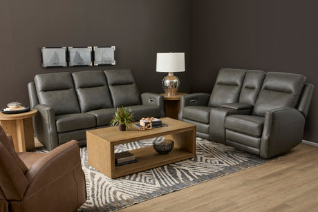 Maxwell Power Reclining Sofa With Power Headrests And Lumbar - Cinder | Flexsteel