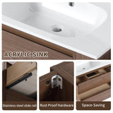 30" Wall Mounting Bathroom Vanity With Gel Sink (BVB005530BNO) - W999102535 - image - 10