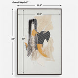 Scatter Abstract Hand Painted Canvas Art - Black by Uttermost - View 8