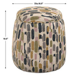 Arem Upholstered Multi-Color Ottoman Gray / Pink / White / Yellow - Gray / Beige by Uttermost - View 6