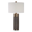 Brannock Table Lamp - Bronze / White by Uttermost - View 1