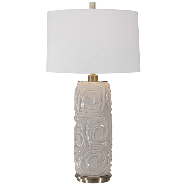 Zade Table Lamp Warm Gray - White by Uttermost - View 1