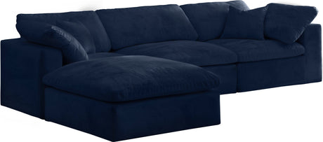 Cozy - Modular Sectional 4 Piece Cloud - Navy - 634Navy - Sec4A - Home Elegance USA - 5