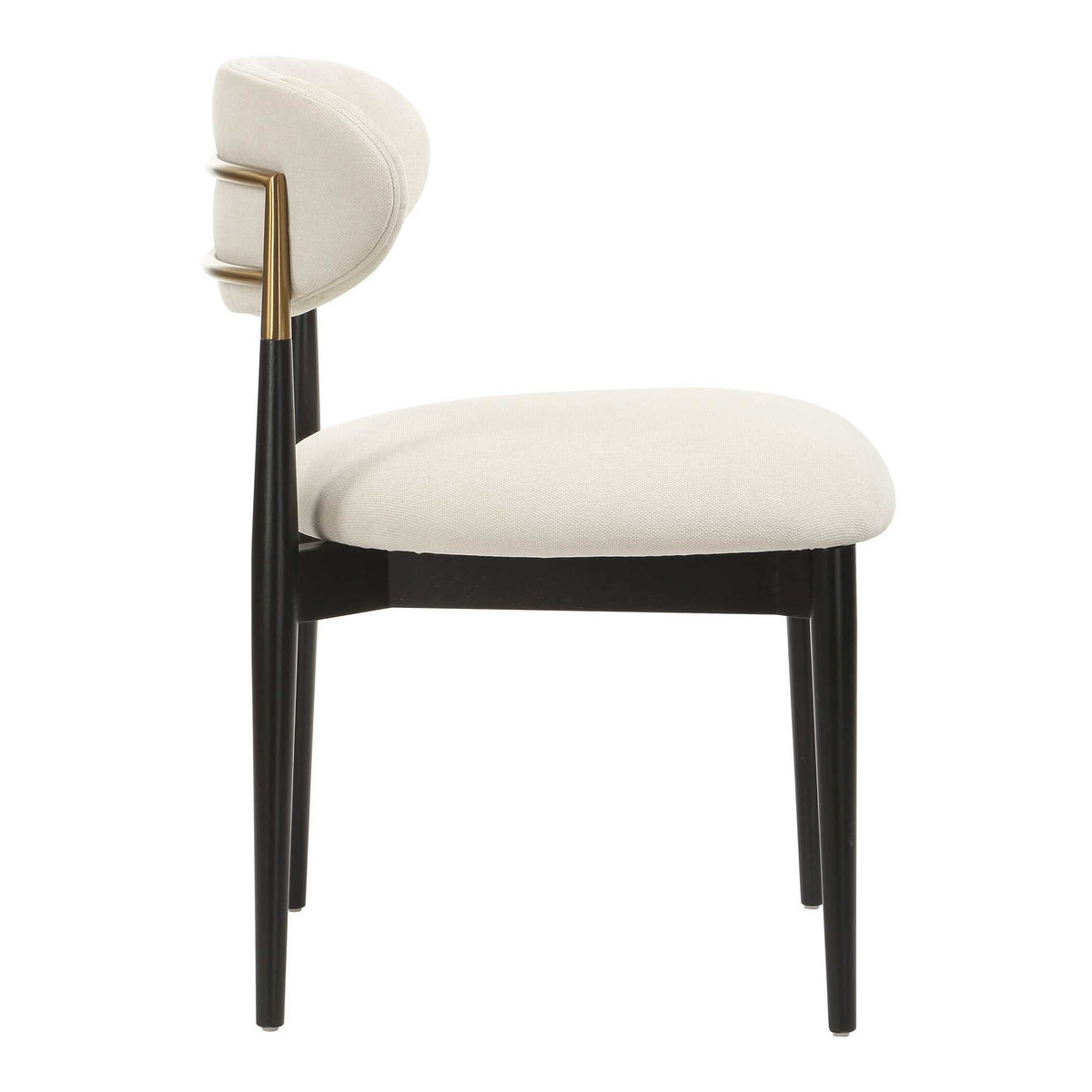 Moxie Armless Dining Chair (Set of 2) Black / Off White - Black / White by Uttermost - View 5
