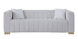 A modern channel sofa take on a traditional Chesterfield,White color,3 seater - W1099S00015 - image - 4