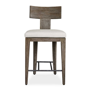 Cellini Outdoor Counter Stool - Dark Brown / White by Uttermost - View 1