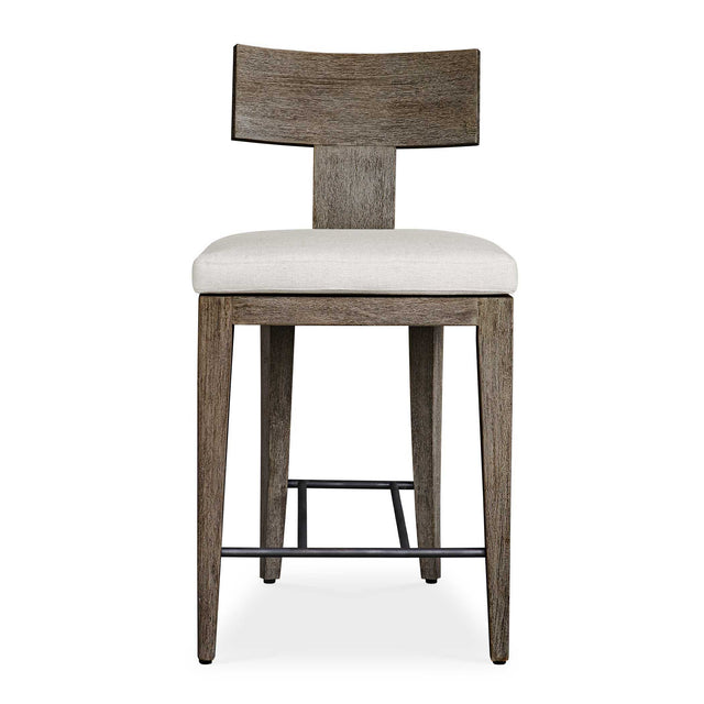 Cellini Outdoor Counter Stool - Dark Brown / White by Uttermost - View 1
