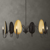 Warwick 6 Light Chandelier Matte Black - Black / Gold by Uttermost - View 2