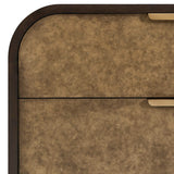 Byrams 3 Drawer Oak Chest Brown / Gold / Woodtone - Dark Brown by Uttermost - View 9
