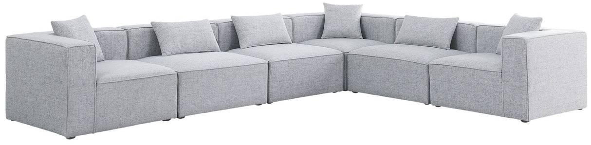 Cube - Modular Sectional 6 Piece - Gray - Modern & Contemporary - 630Grey - Sec6A - Home Elegance USA - 1