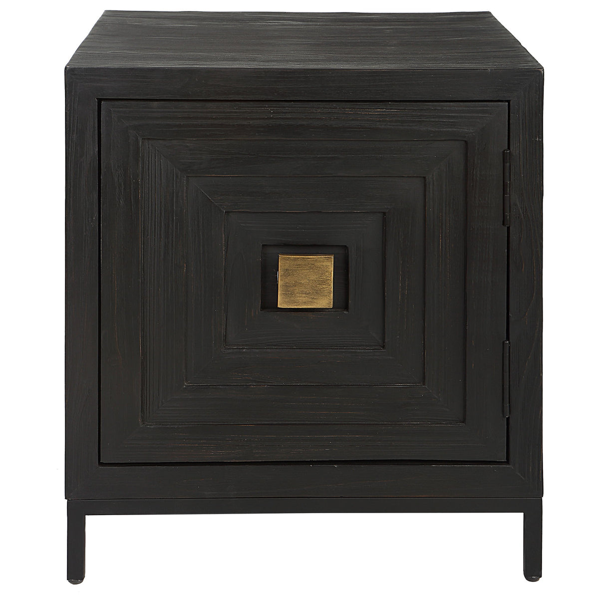 Aiken Geometric Cabinet / End Table - Black by Uttermost - View 1
