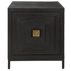Aiken Geometric Cabinet / End Table - Black by Uttermost - View 1