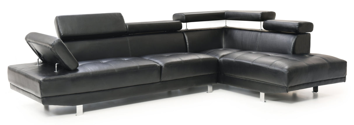 Riveredge G448-SC Sectional  ( Without Ottoman) , BLACK