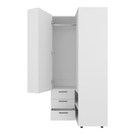 Armoire 70.9' H, 1 Door, 3 Drawers, 7 Shelves, 10 Legs, White - Bedroom - sold by Home Elegance USA