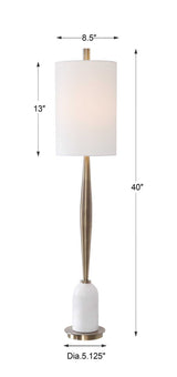 Minette Mid-Century Buffet Lamp - White / Yellow by Uttermost - View 9