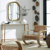 Affinity Marble Console Table - White / Gold by Uttermost - View 3