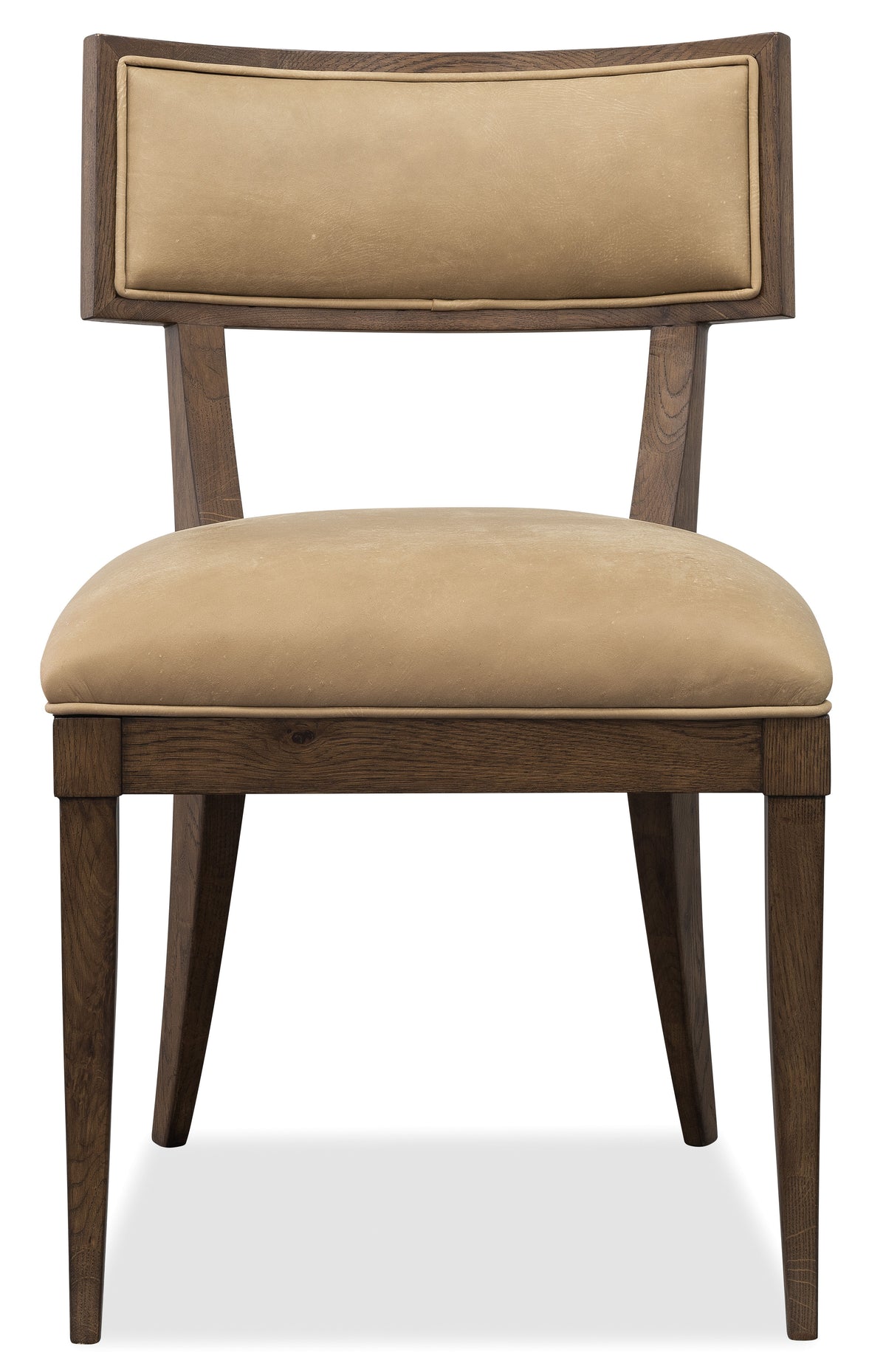 Cashiers Klismos Leather Chair (Set of 2) Chestnut / Vintage Ecru - Dark Brown / Beige by Hooker Furniture - View 3