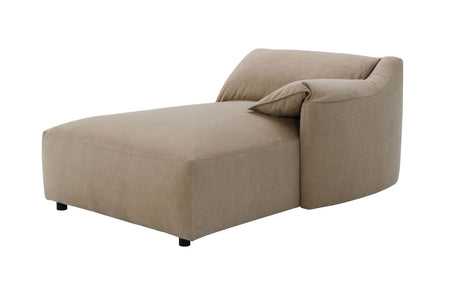 Veata Light Brown Suede Sectional Sofa - sold by Home Elegance USA