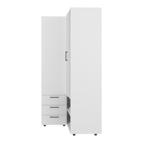 Armoire 70.9' H, 1 Door, 3 Drawers, 7 Shelves, 10 Legs, White - Bedroom - sold by Home Elegance USA