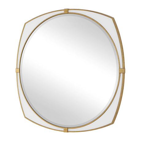 Estella Round Mirror - Gold / White by Uttermost - View 4