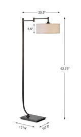 Lamine Floor Lamp Dark Bronze - Bronze / Beige by Uttermost - View 5