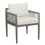 Borneo Outdoor Dining Chair - White / Dark Gray by Uttermost - View 7