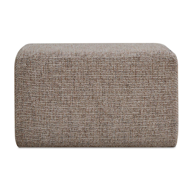 Kelce Woven Checkered Ottoman - Light Brown by Uttermost - View 1