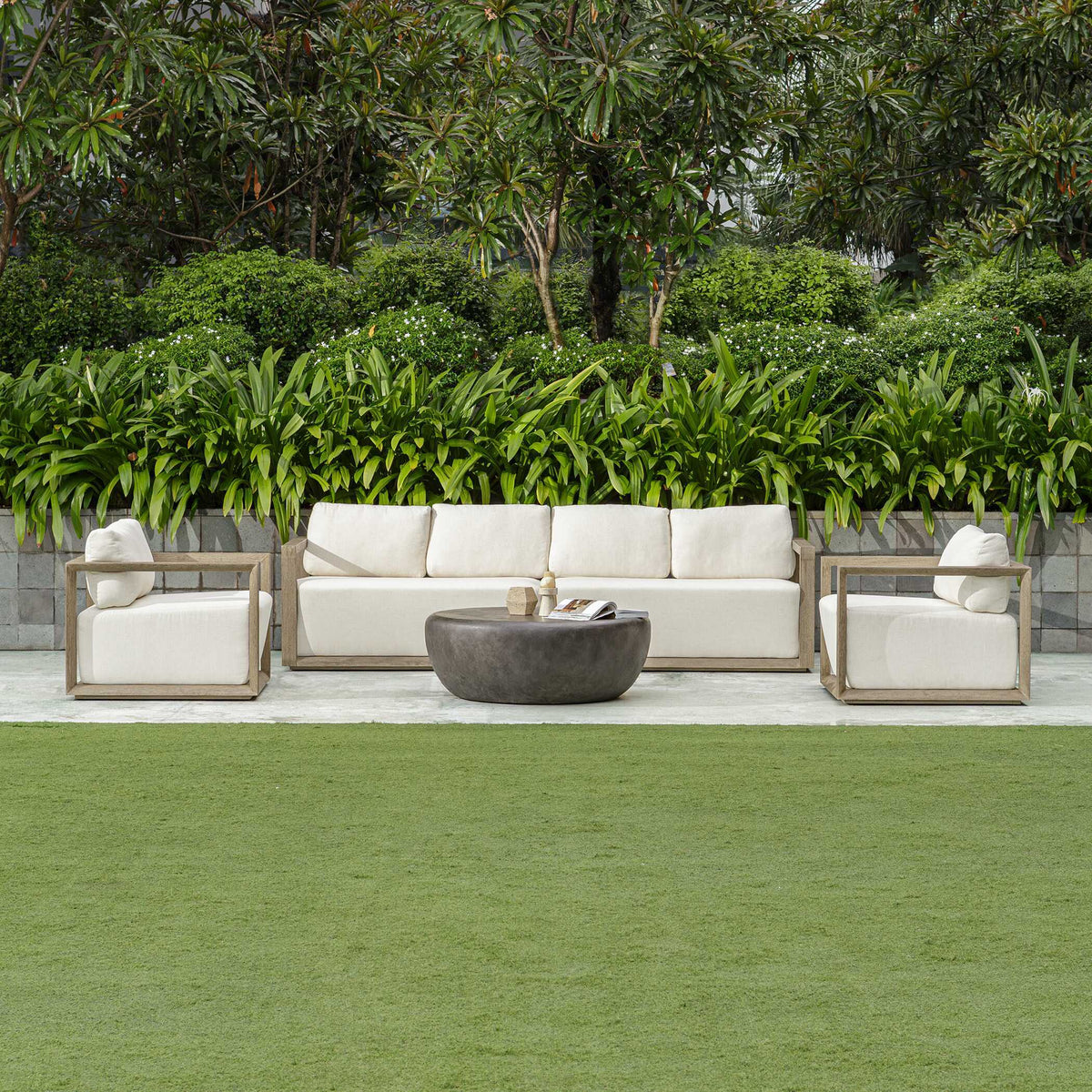 Remsen Outdoor Sofa - White by Uttermost - View 8