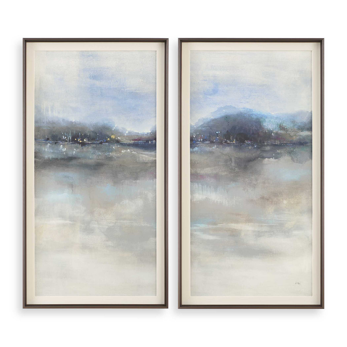 Thinking Of You Landscape Prints (Set of 2) - Light Gray by Uttermost - View 1