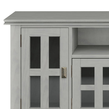 Artisan 72 inch Wide Solid Wood TV Stand in Fog Grey For TVs up to 80 inches - sold by Home Elegance USA