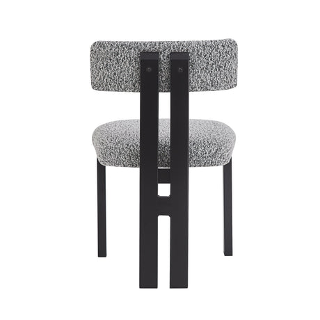 3- Piece Dining Set,Upholstered Dining Chairs With Metal Legs (Set of 2) (Black+White) + Round Dining Table - sold by Home Elegance USA