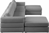 Beckham - Modular Sectional 6 Piece - Gray - Fabric - Modern & Contemporary | Home Elegance USA