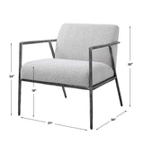 Brisbane Accent Chair Light Gray - Beige by Uttermost - View 8