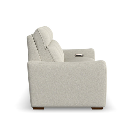 Ava Power Reclining Sofa With Power Headrest & Lumbar - Light Gray | Flexsteel
