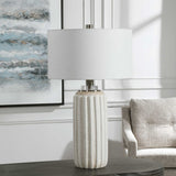 Azariah Crackle Table Lamp - White by Uttermost - View 3