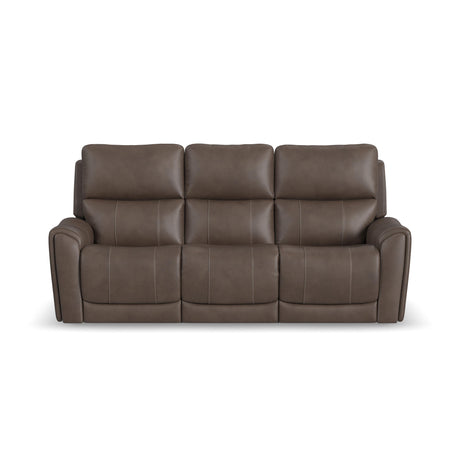 Carter Power Reclining Sofa With Console & Power Headrests & Lumbar - Cappuccino | Flexsteel