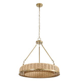 Ladakh 9 Light Round Wicker Pendant - Gold by Uttermost - View 11
