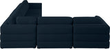 Beckham - Modular Sectional 5 Piece - Navy - Modern & Contemporary | Home Elegance USA